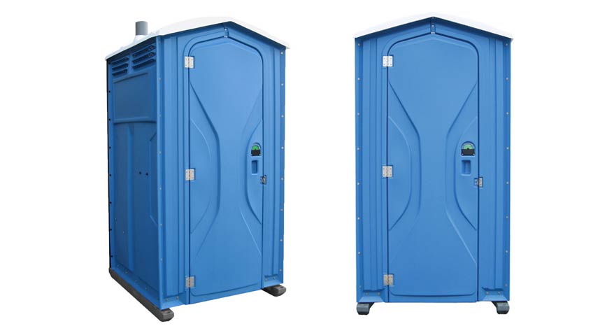 Long-term porta potty units on site in Fort Bragg, California